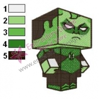 Hal Jordan Green Lantern Cube Embroidery Design
